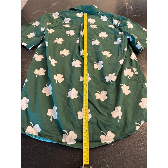 Mad Engine St. Patricks Clover button up 100% Cotton MED - Picture 6 of 7